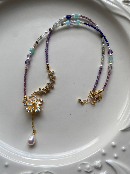 Art Nouveau Mother of Pearl Necklace