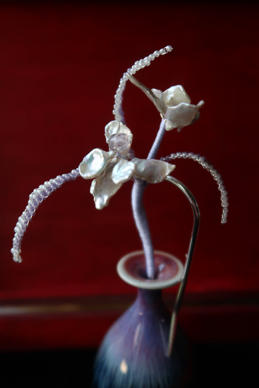 Baroque Pearls Orchid Hairpin