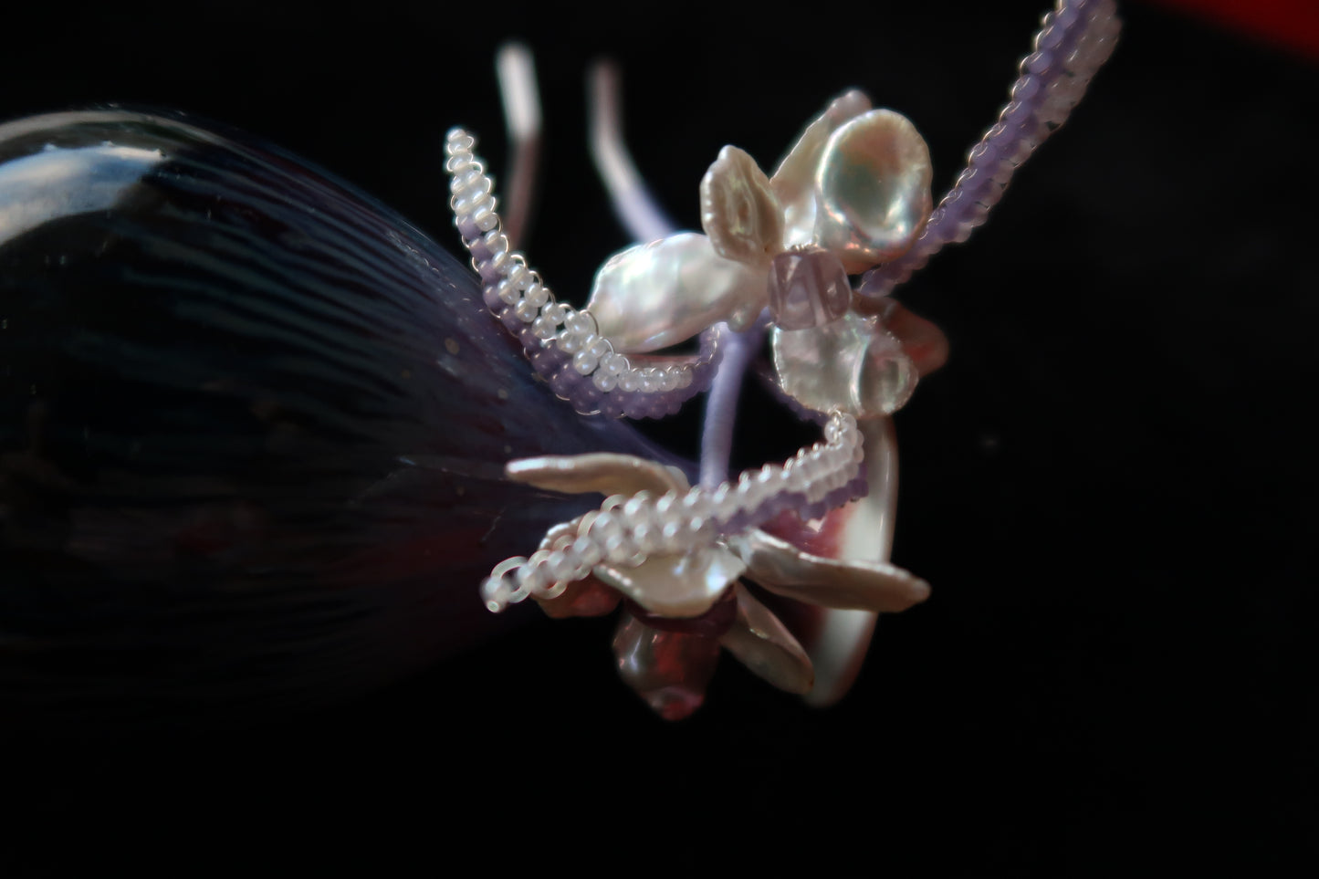 Baroque Pearls Orchid Hairpin