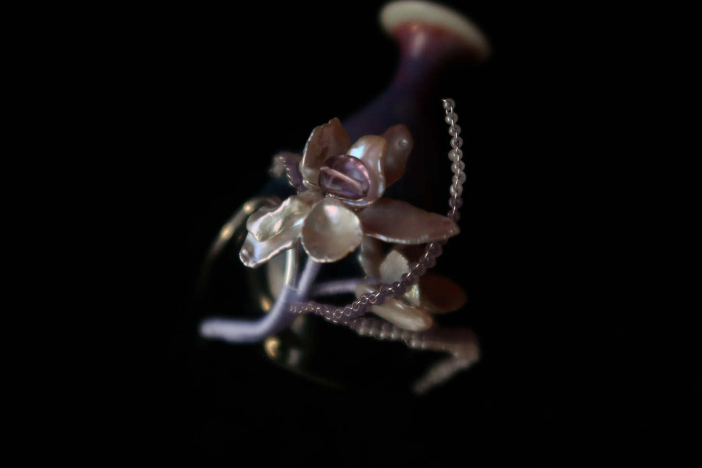 Baroque Pearls Orchid Hairpin