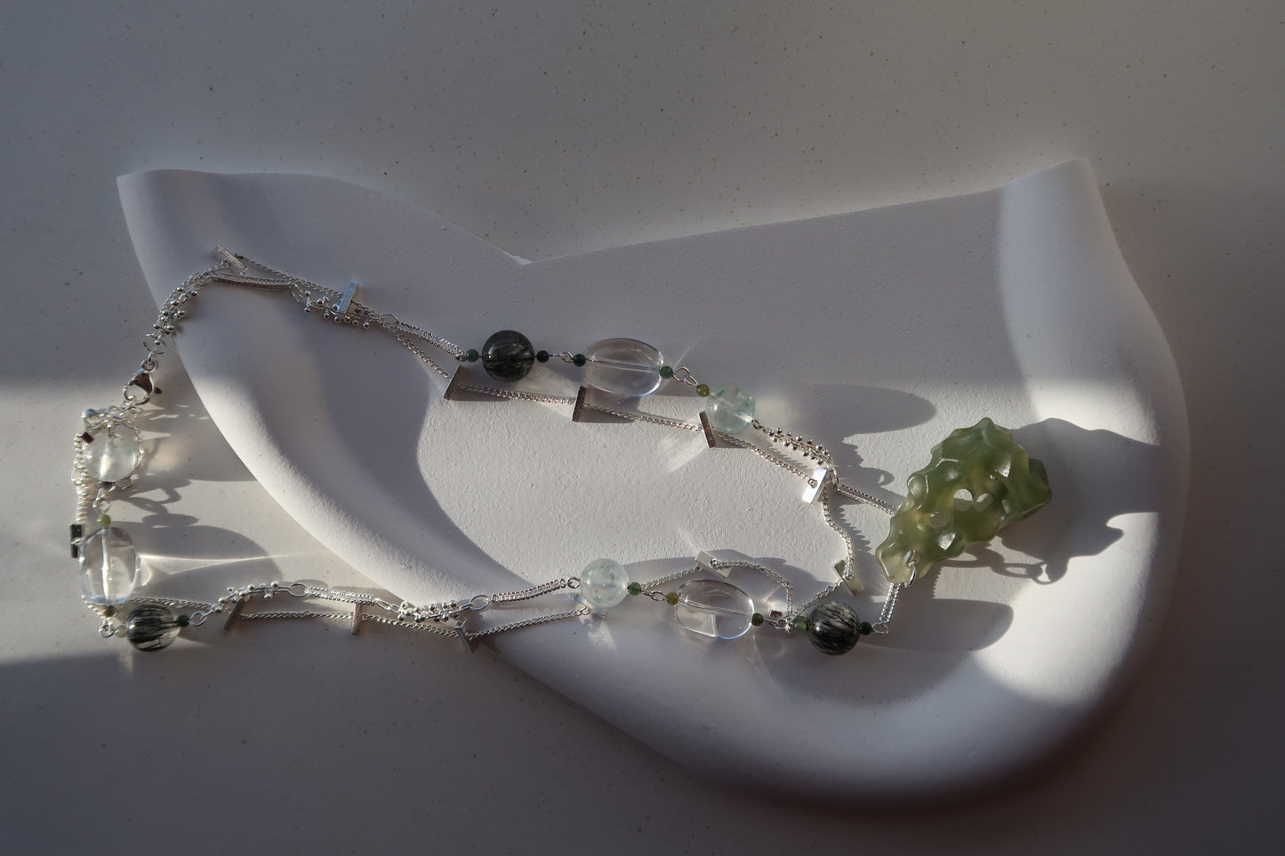 "A World of Its Own" Taihu Stone Necklace